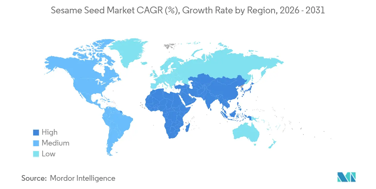Sesame Seed Market CAGR (%), Growth Rate by Region